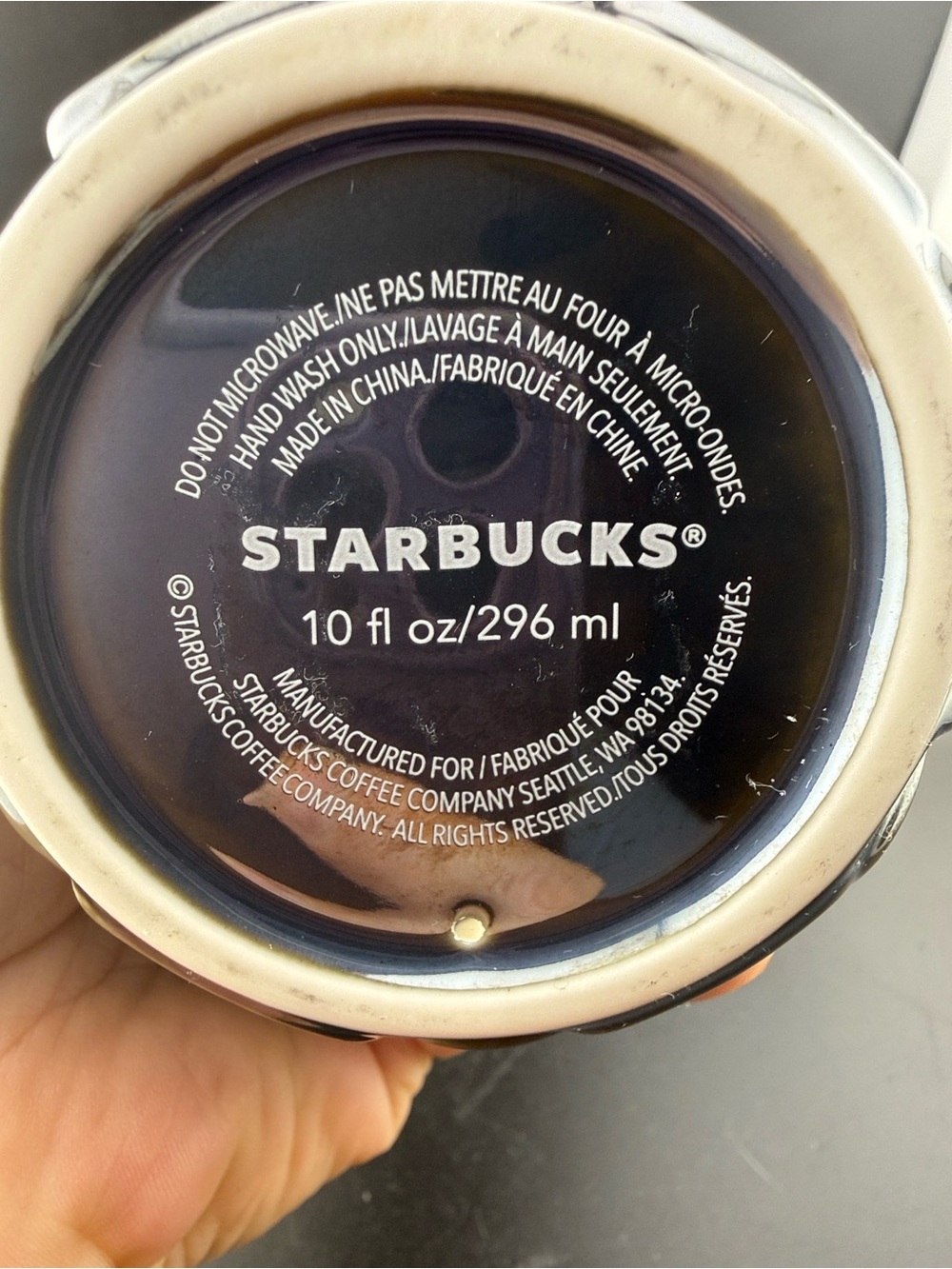 Starbucks gray iridescent siren mermaid scales ceramic tumbler with Lid 10 oz - Picture 4 of 4